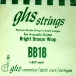 Single GHS BB18 Bright Bronze Wound Strings