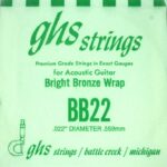 Single GHS BB22 Bright Bronze Wound Strings