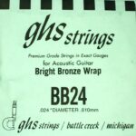 Single GHS BB24 Bright Bronze Wound Strings