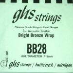 Single GHS BB28 Bright Bronze Wound Strings