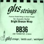 Single GHS BB36 Bright Bronze Wound Strings