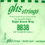 Single GHS BB38 Bright Bronze Wound Strings