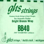 Single GHS BB40 Bright Bronze Wound Strings