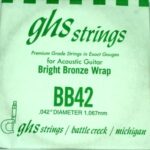 Single GHS BB42 Bright Bronze Wound Strings