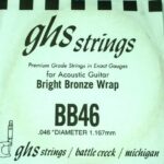 Single GHS BB46 Bright Bronze Wound Strings