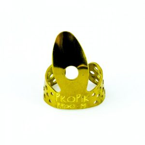 PROPIK RESO Finger Pick, Single Wrap – Brass- Medium