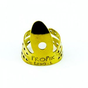PROPIK RESO Finger Pick, Single Wrap – Brass- Large (1 Only)
