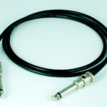 George L’s Pre-made Black .155 cable x 3 ft. with standard Nickel Straight plugs